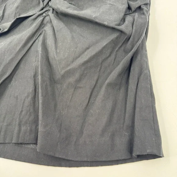 Anthropologie Black Strapless Dress Ruched Bodycon Mini Dress Size L - Picture 10 of 16